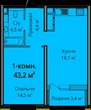 Buy an apartment, residential complex, under construction, Zhabotinskogo-ul, 54, Ukraine, Odesa, Kievskiy district, 1  bedroom, 43.2 кв.м, 1 520 000 uah